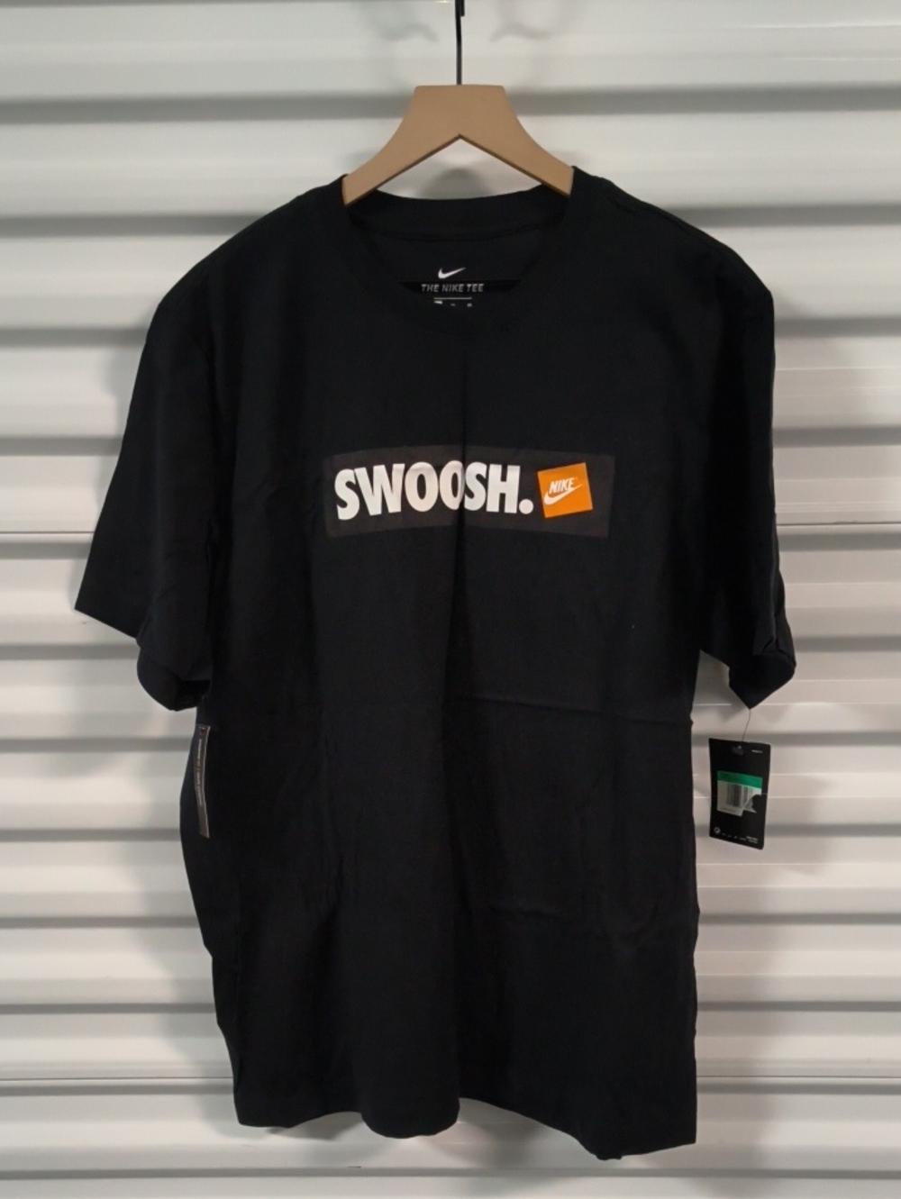 Nike Swoosh Black Crewneck Short Sleeve T-Shirt XL NWT